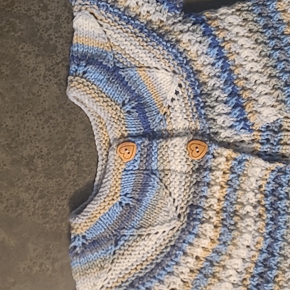 BOHO HANDMADE KNIT BABY CARDIGAN SWEATER - Picture 3 of 7